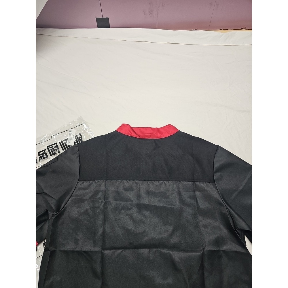 Unisex Chef Coat Cook Black Jacket Restaurant Kitchen Workwear Uniform‎ Shirt L - Picture 16 of 16